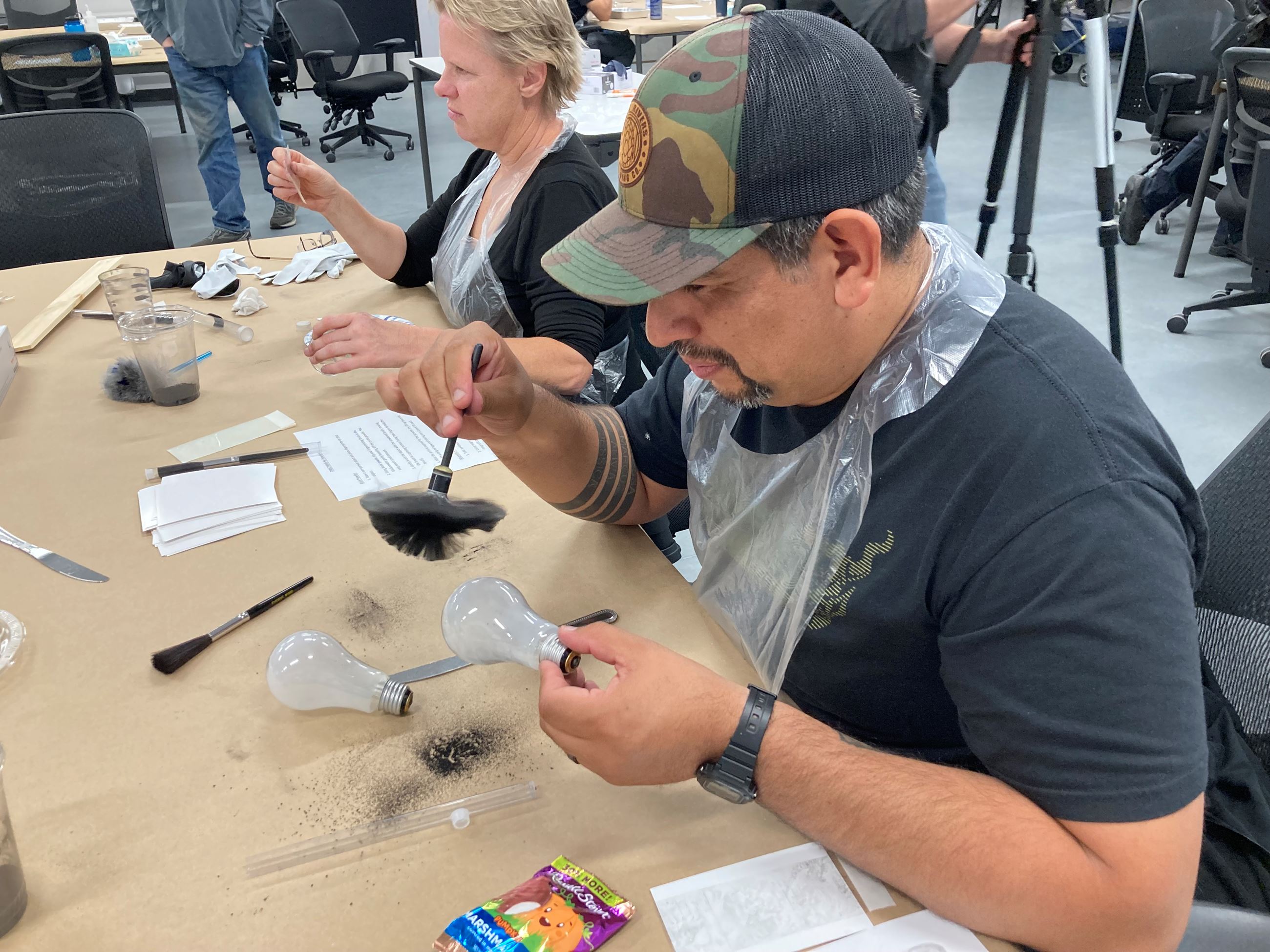 Community Academy Dusting for Fingerprints