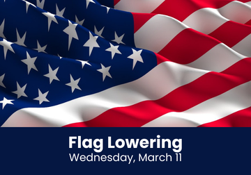 Newsflash image for March 11, 2026 flag lowering.
