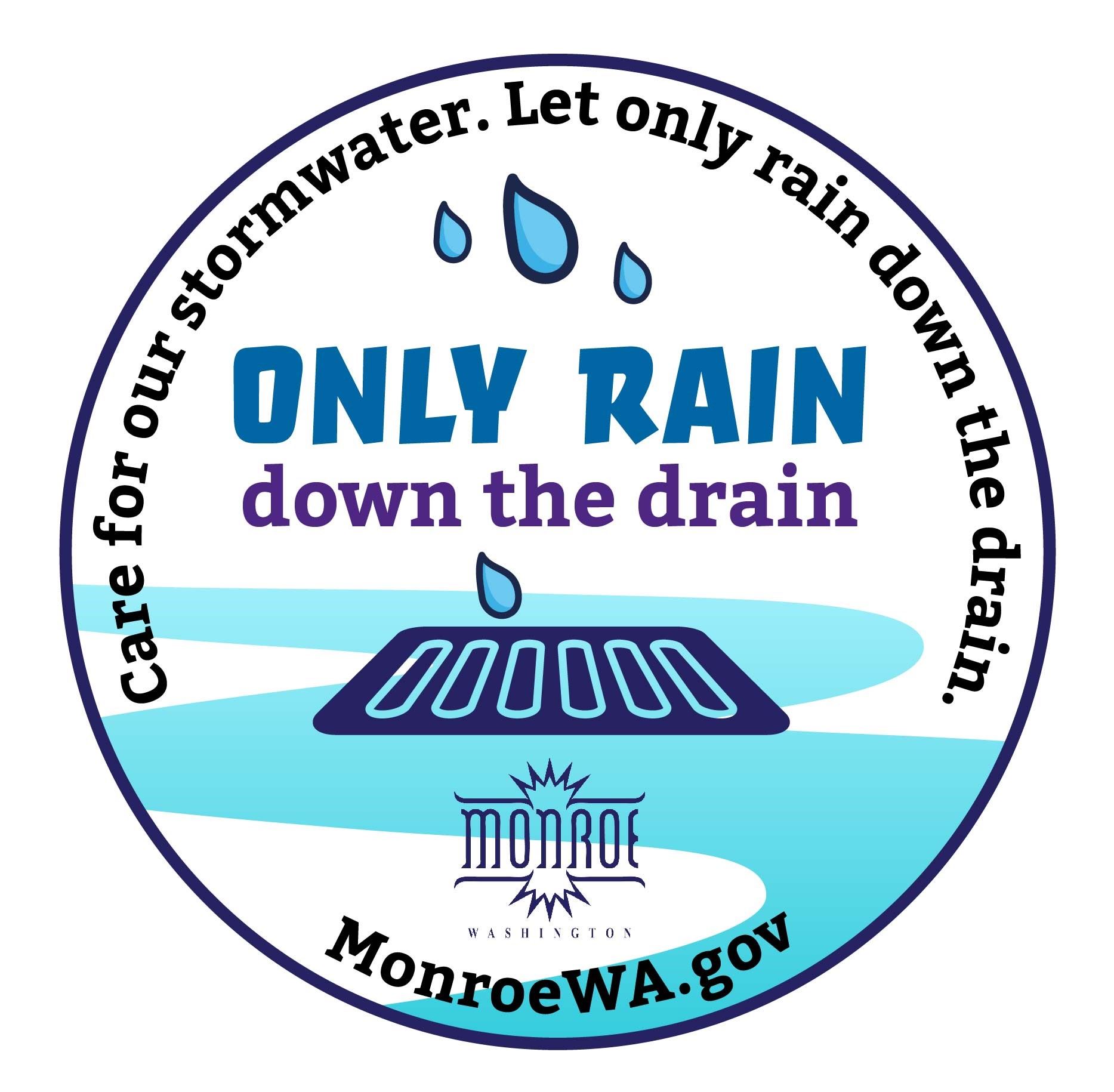 OnlyRainDownDrain-Sticker