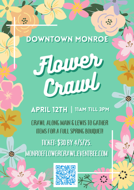 Downtown Monroe Flower Crawl Poster
