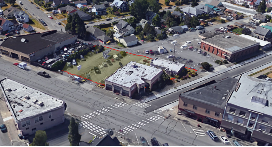 Aerial-bank property festival lot