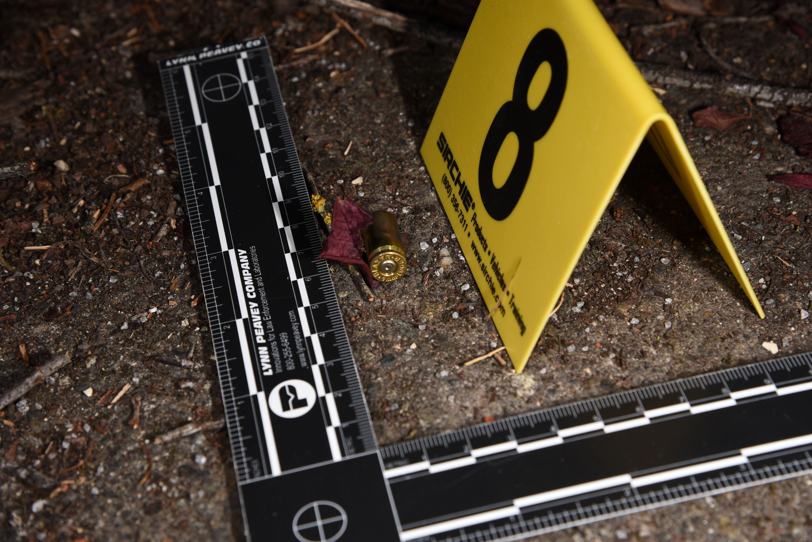 CID Photo Web Evid Marker Bullet