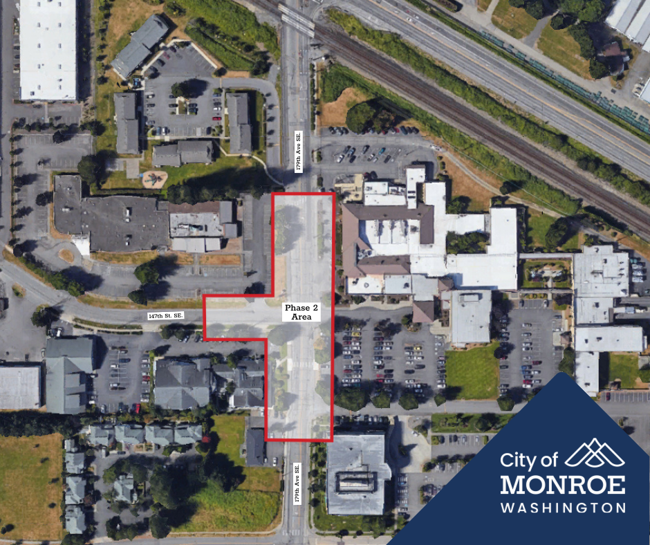 Map location of the phase 2 construction project at the intersection of 147th Street and 179th Ave.